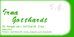 irma gotthardt business card